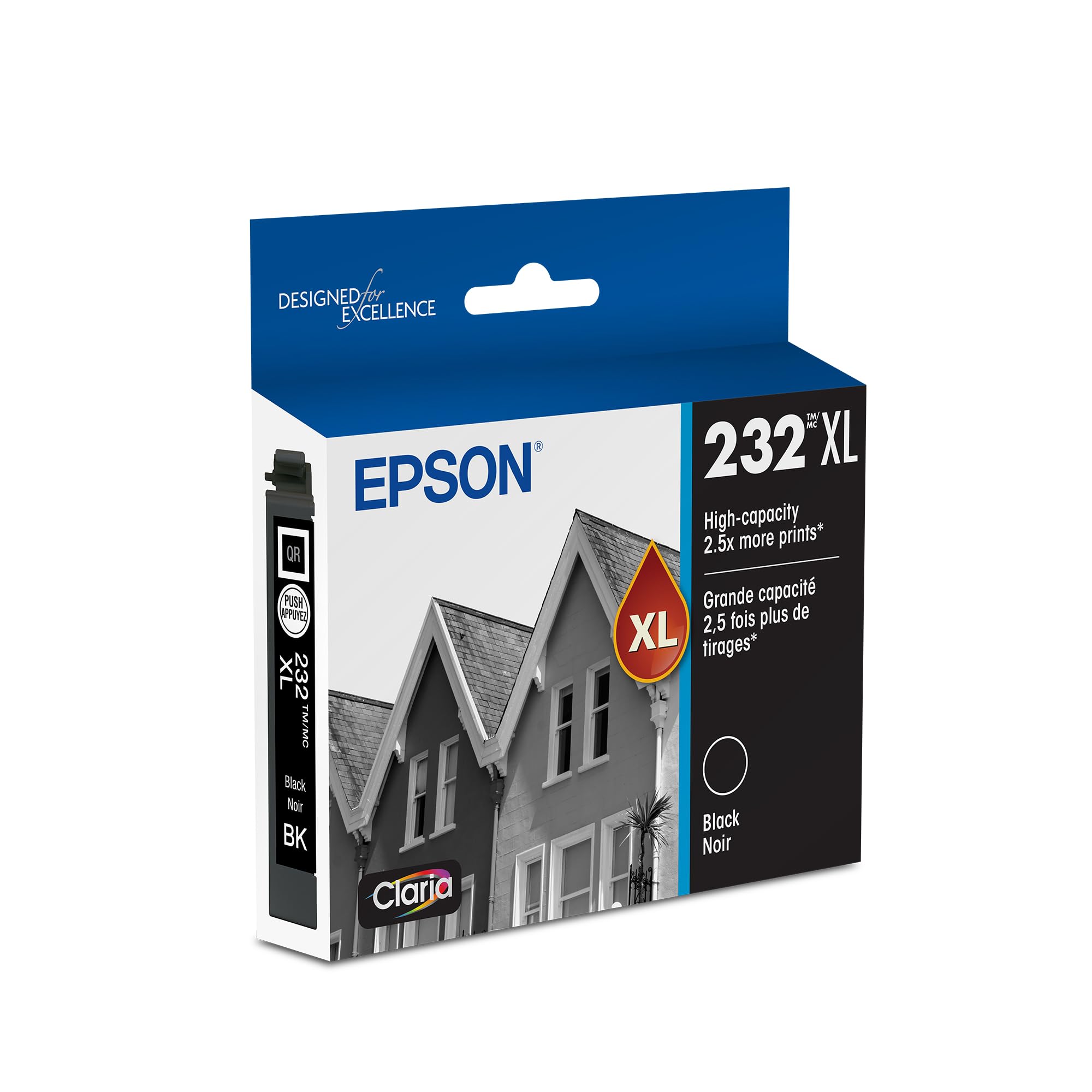Epson 232 front packaging showing cartridge and model for reliable supply