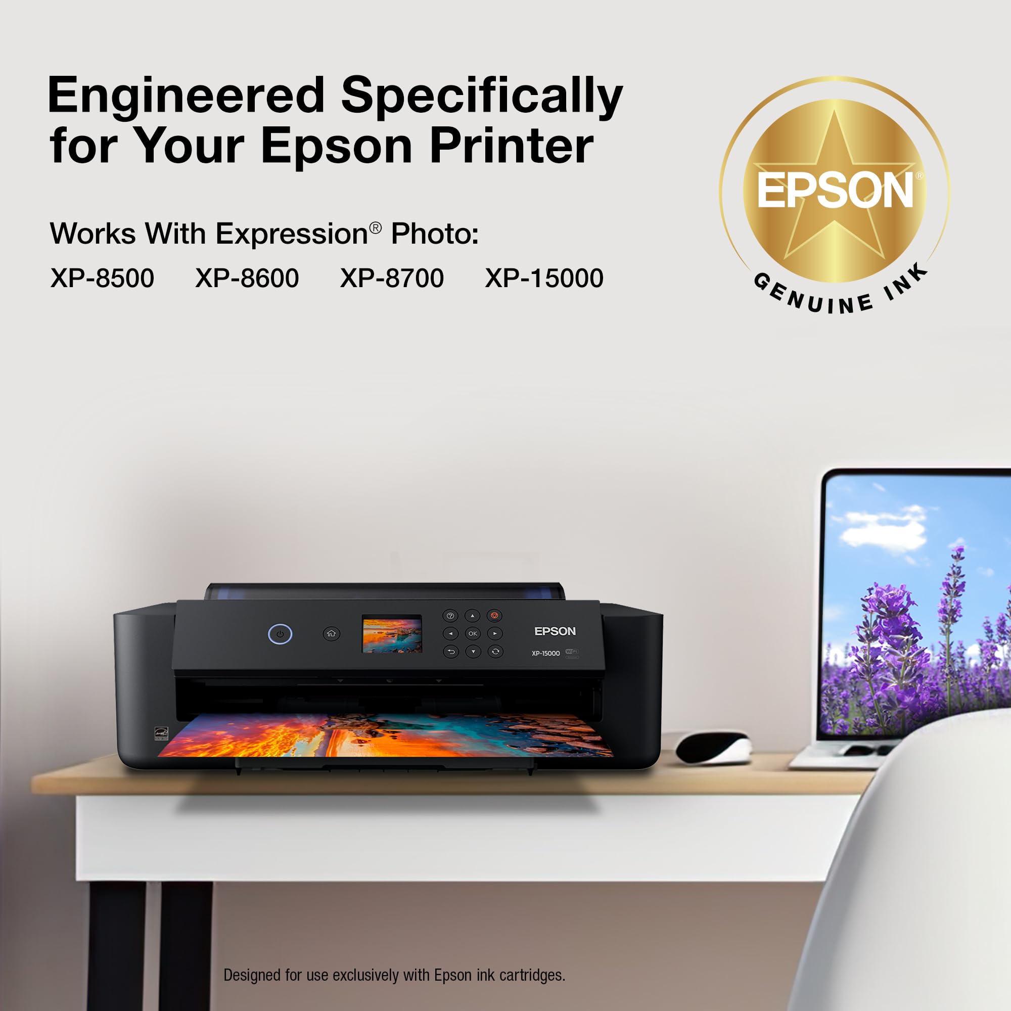 Epson 312 installed in Expression printer demonstrating easy replacement and immediate use