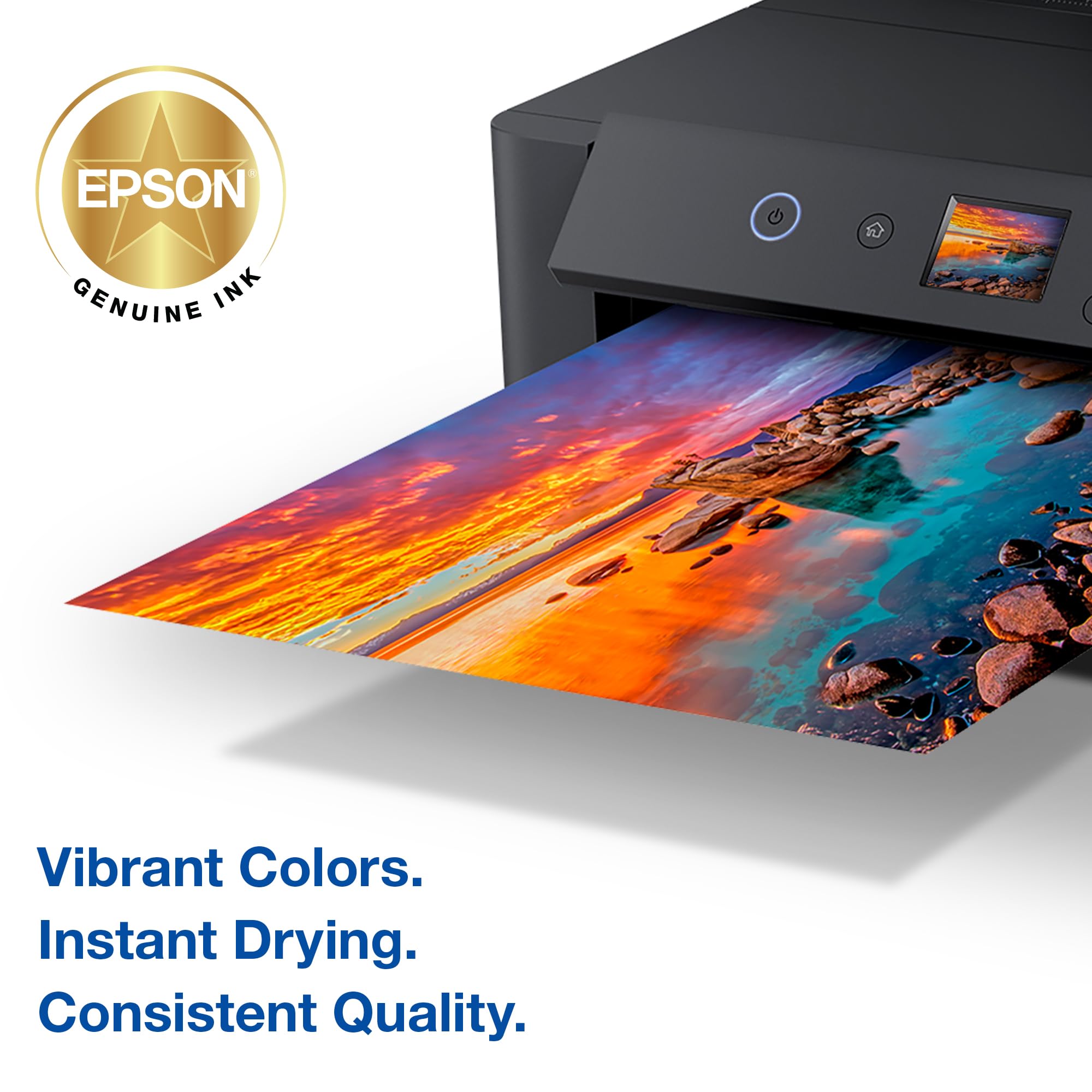 Epson 312 printed photo detail showing deep blacks and smooth tones from Claria Photo ink