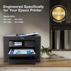 Epson 812 color cartridges arranged showing vivid color accuracy benefit