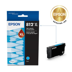 EPSON cartucho 812 primer plano de etiqueta y código, facilita identificación rápida