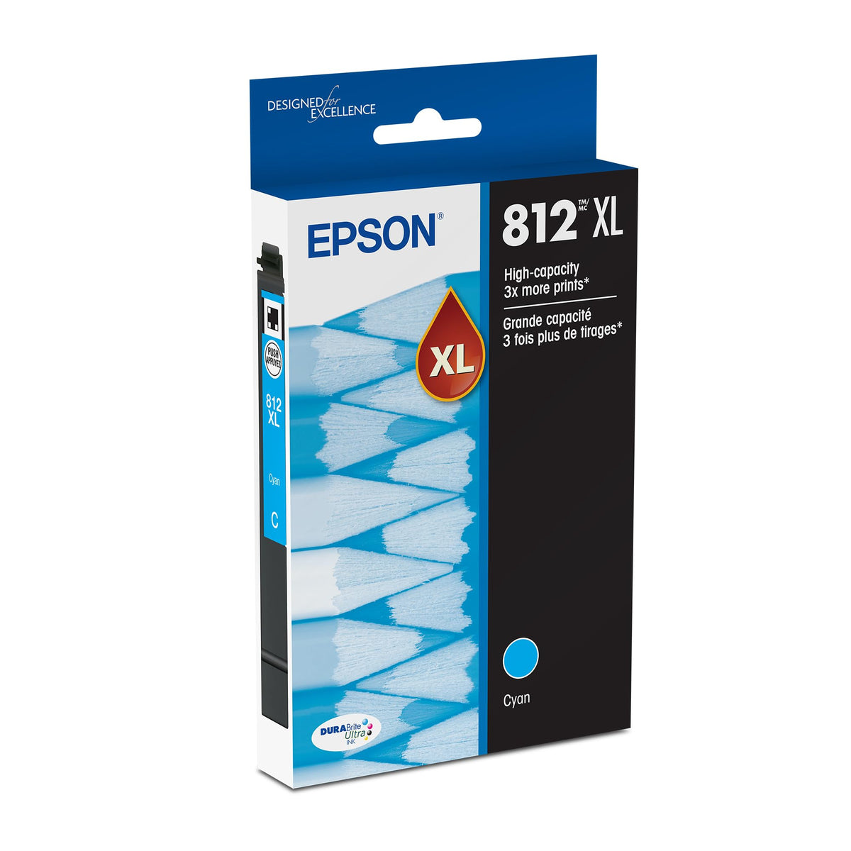EPSON cartucho 812 frontal mostrando diseño y marca, garantía de compatibilidad
