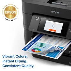 Cartucho Epson 822XL instalado en impresora WF imprimiendo documentos sin interrupciones