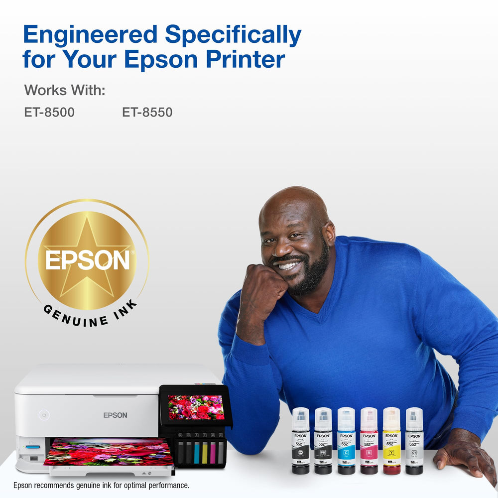 Epson etiqueta informativa de la botella con compatibilidad y ventaja de calidad