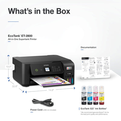 Epson ET-2800 en ambiente doméstico, ideal para teletrabajo