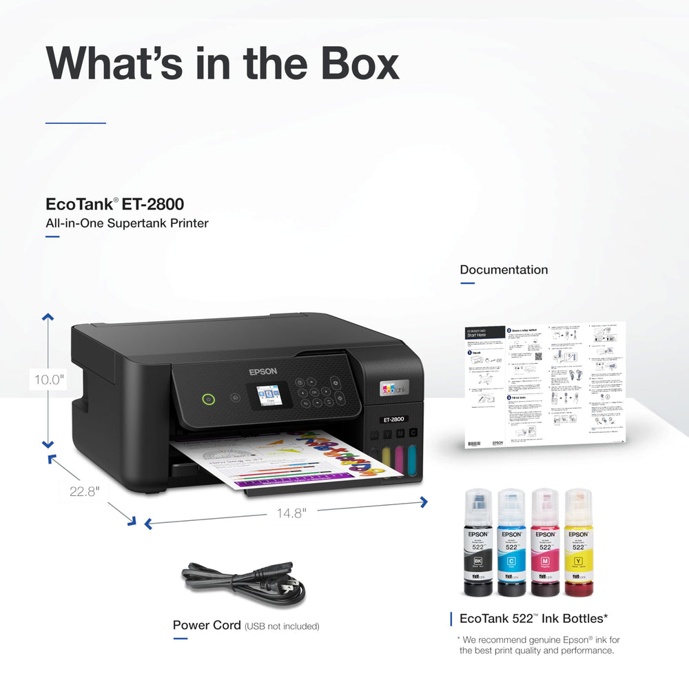 Epson ET-2800 en ambiente doméstico, ideal para teletrabajo