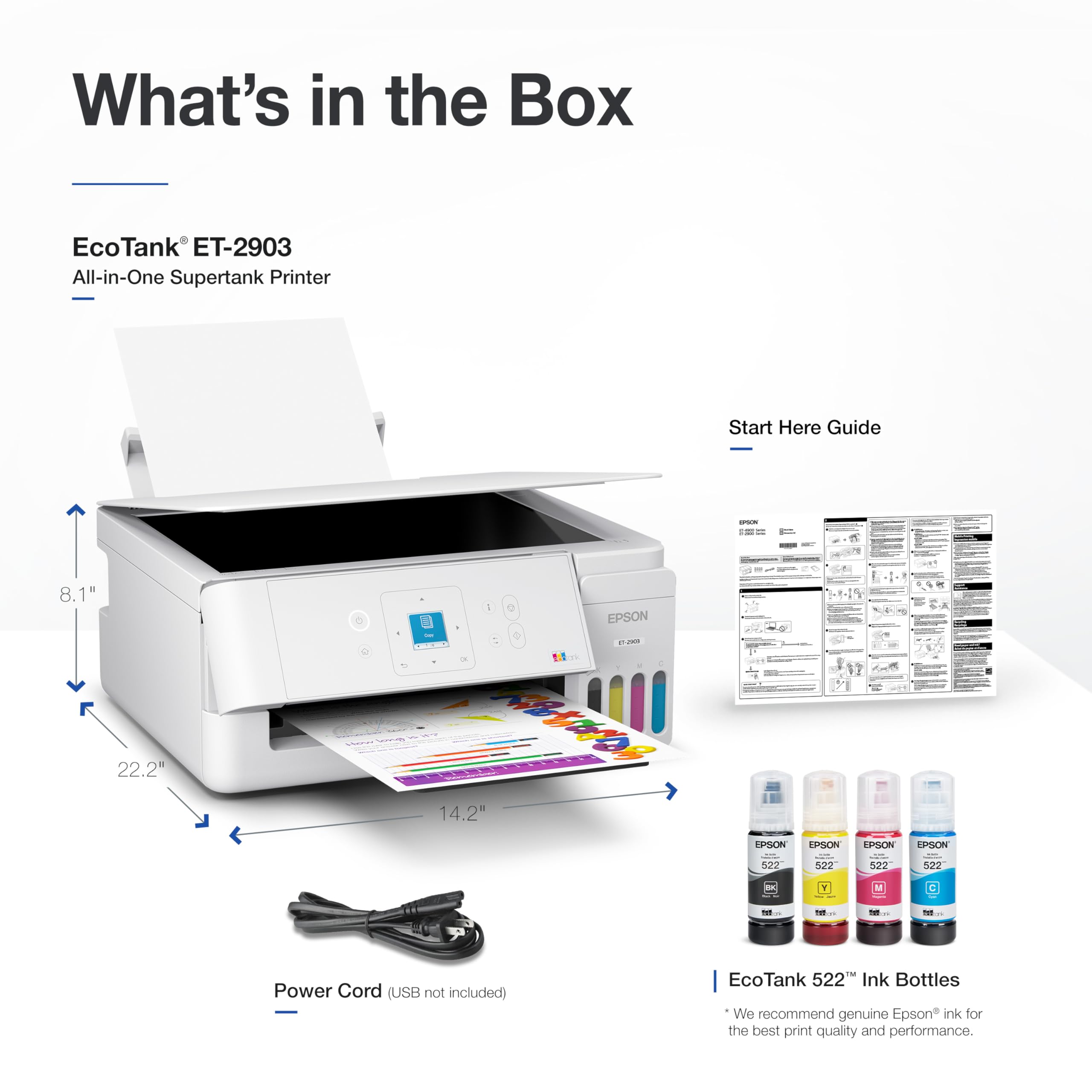 Epson ET-2903 on a home desk showing wireless printing convenience