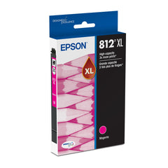 Epson cartucho T812XL320-S frontal con etiqueta legible y beneficio de reconocimiento fácil
