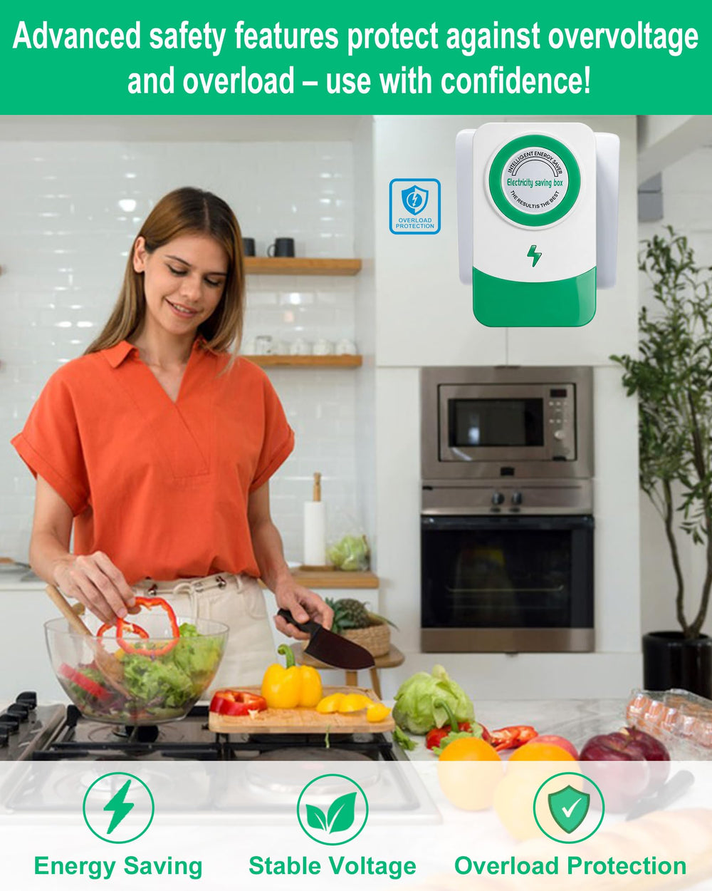 Eqoktx Stopwatt instalado cerca de una nevera protegiendo el motor y consumo