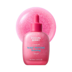 EQQUALBERRY frente del empaque mostrando diseño rosa y beneficios visibles