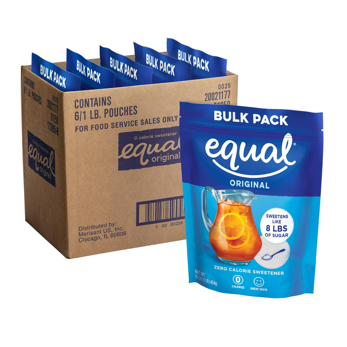 Equal bolsa frontal mostrando marca y tamaño práctico para ahorro