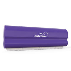 EquiGroomer front view of purple brush showing compact design and easy storage