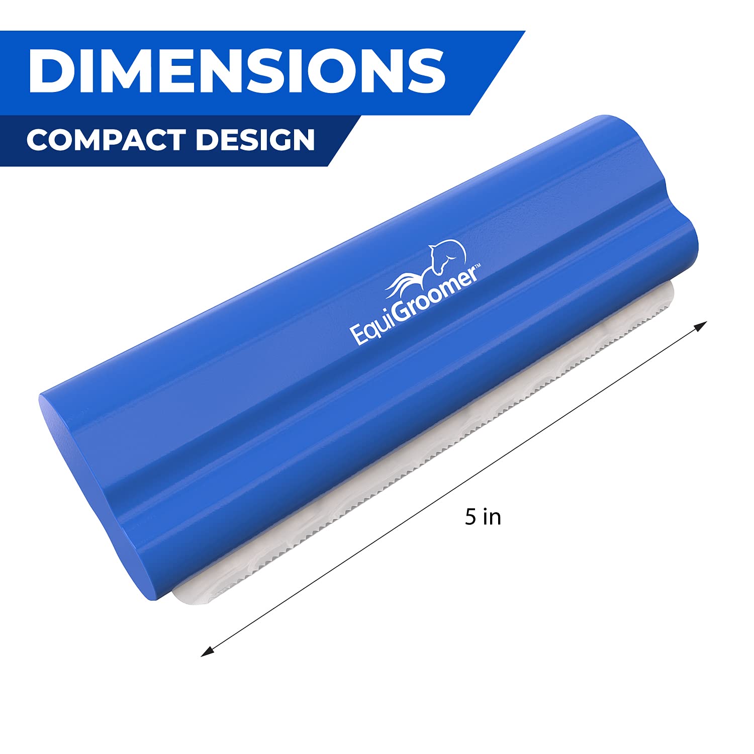EquiGroomer comfort-grip handle detail showing ergonomic control benefit