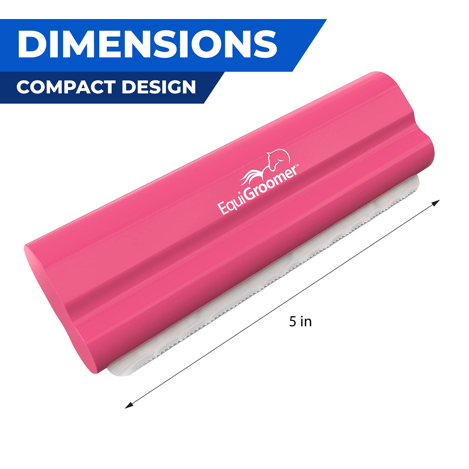 EquiGroomer comfort-grip handle that reduces hand strain during grooming