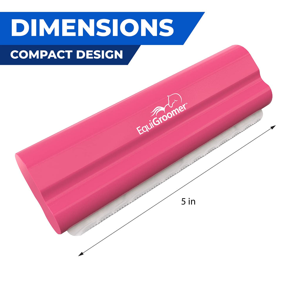 EquiGroomer comfort-grip handle that reduces hand strain during grooming