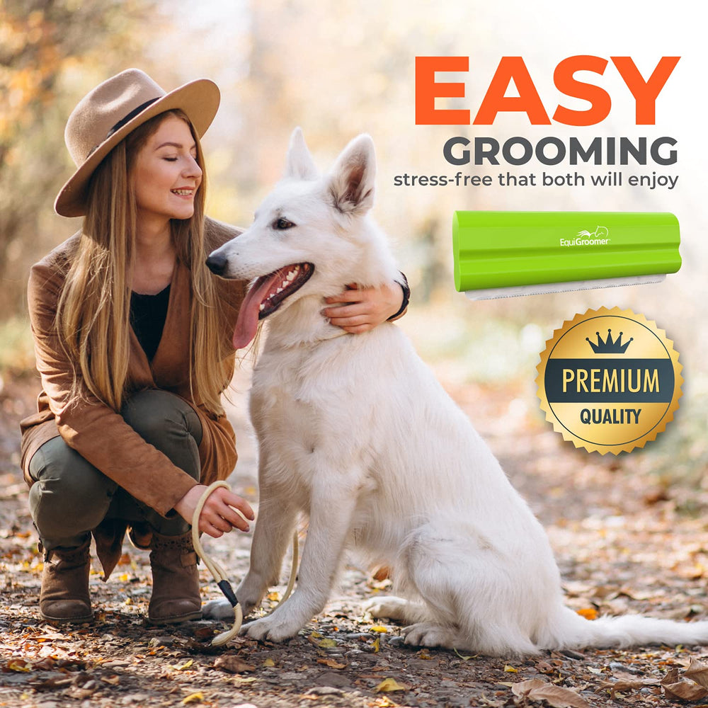 EquiGroomer used in a cozy home setting showing comfortable grooming routine