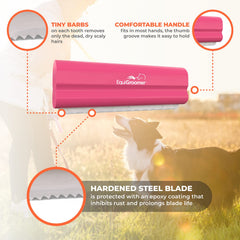 EquiGroomer used on a short-haired cat to reduce loose fur quickly