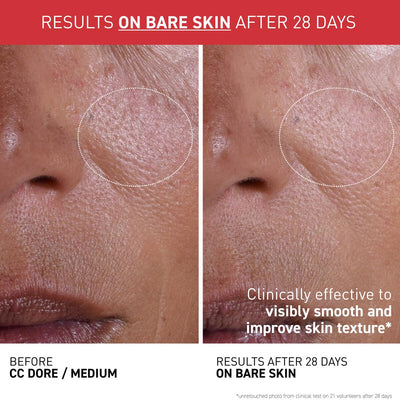 Envase con rótulo Erborian CC Cream Doré que resalta ingredientes y SPF25