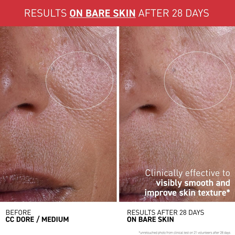 Envase con rótulo Erborian CC Cream Doré que resalta ingredientes y SPF25