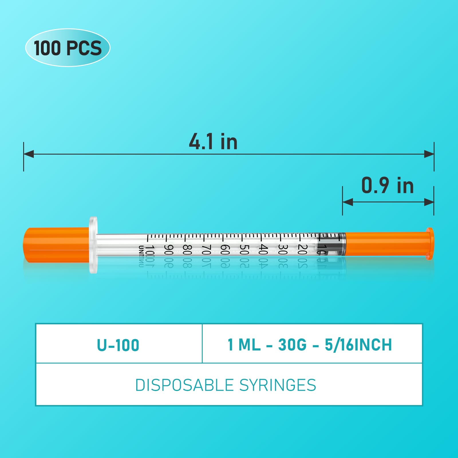 Erlest jeringa 1 ml comparación de tamaño, facilita elección del equipo
