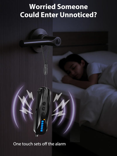 ERYITRDK hung on door handle triggering anti-theft alarm for safety