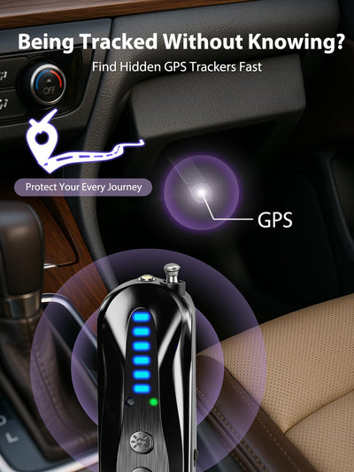ERYITRDK scanning under car bumper to locate magnetic GPS trackers