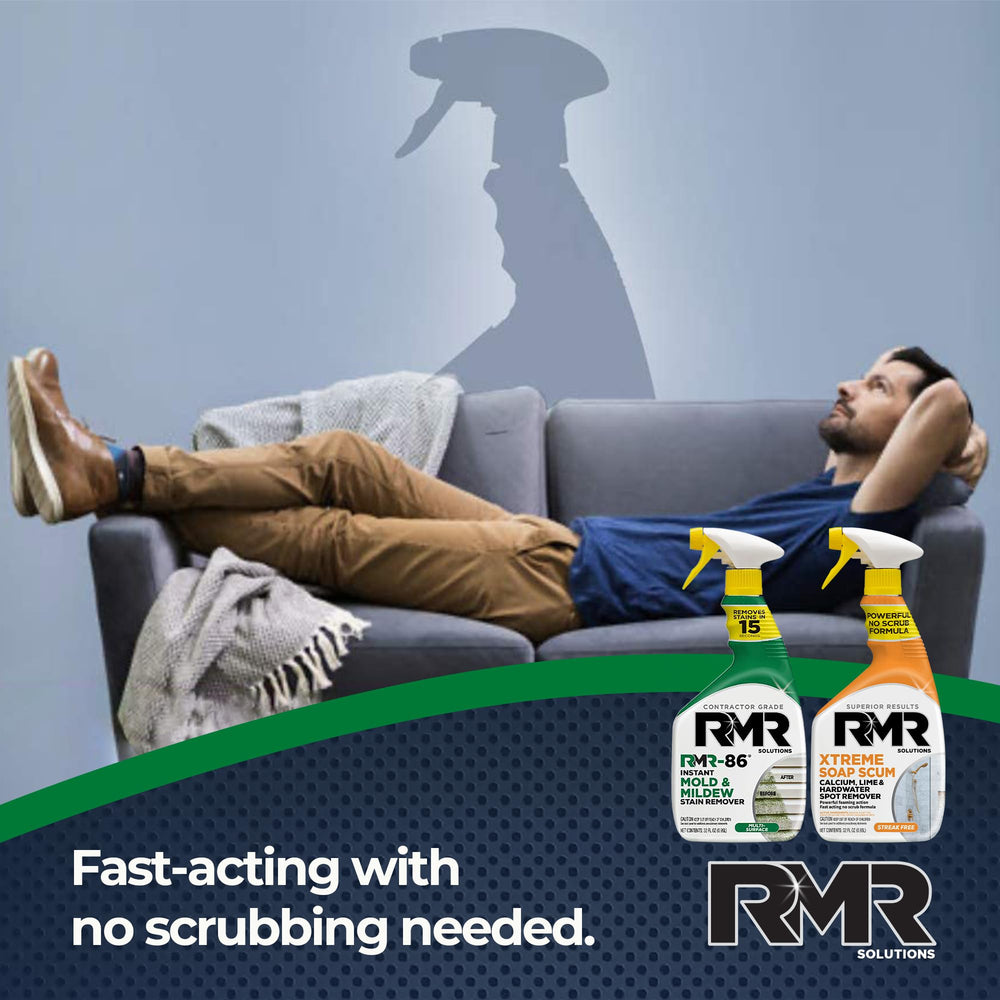 RMR Brands comparación de escala con botellas en mano para referencia