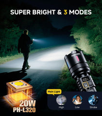 Esgreen detalle del LED principal enfocando el haz brillante