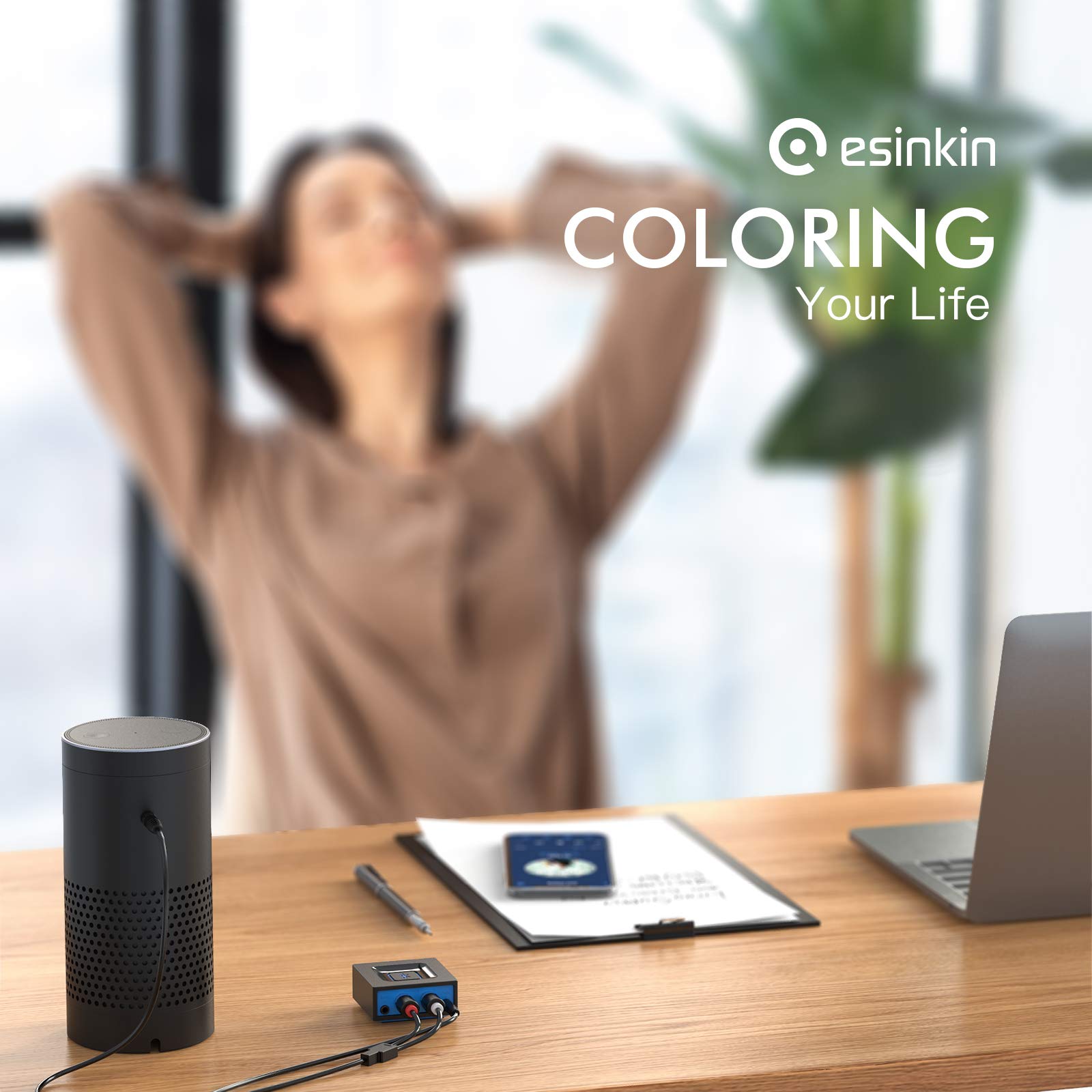 esinkin instalado en coche para reproducir música del móvil sin cables