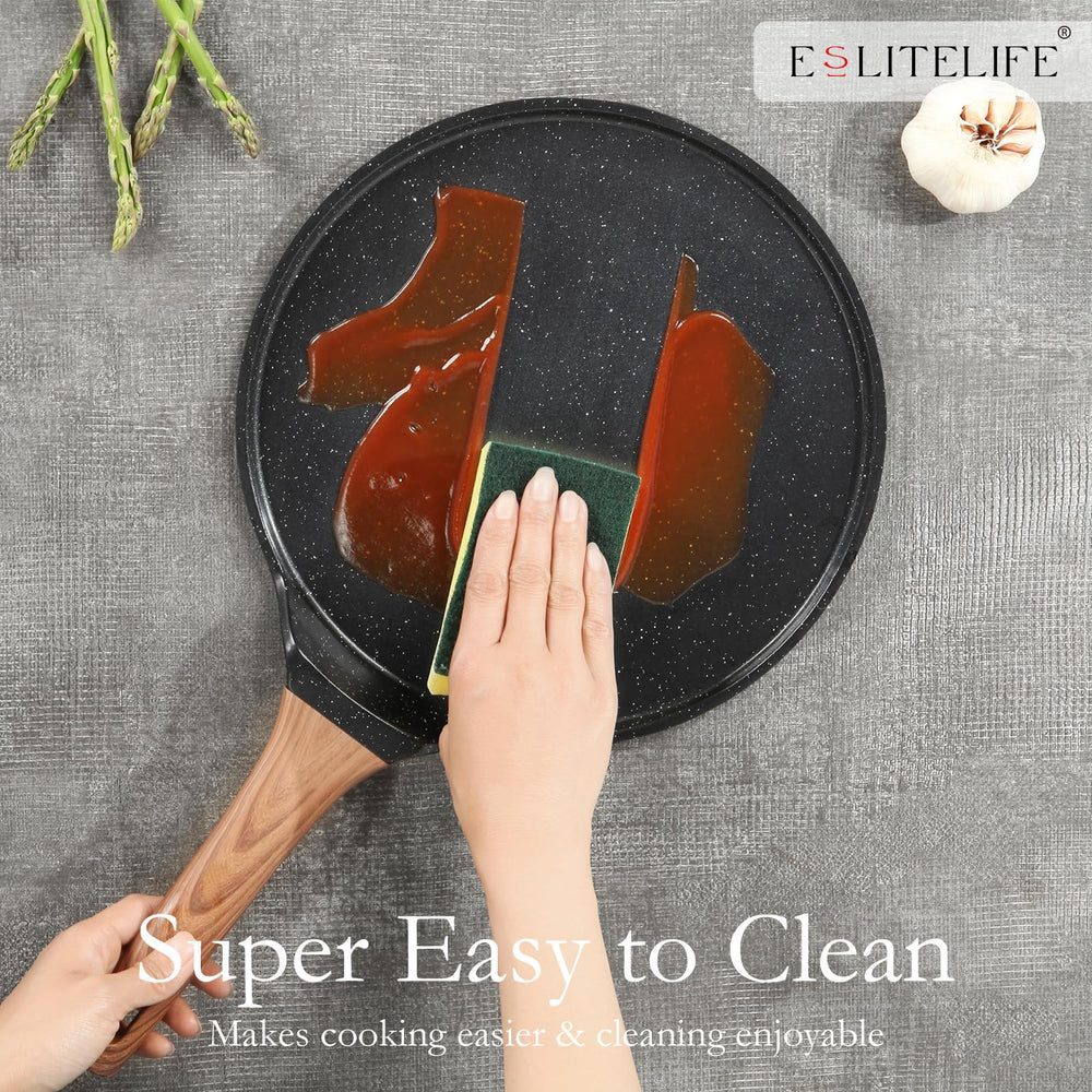 ESLITE LIFE tortilla dorándose en sartén para resultados sin que se pegue