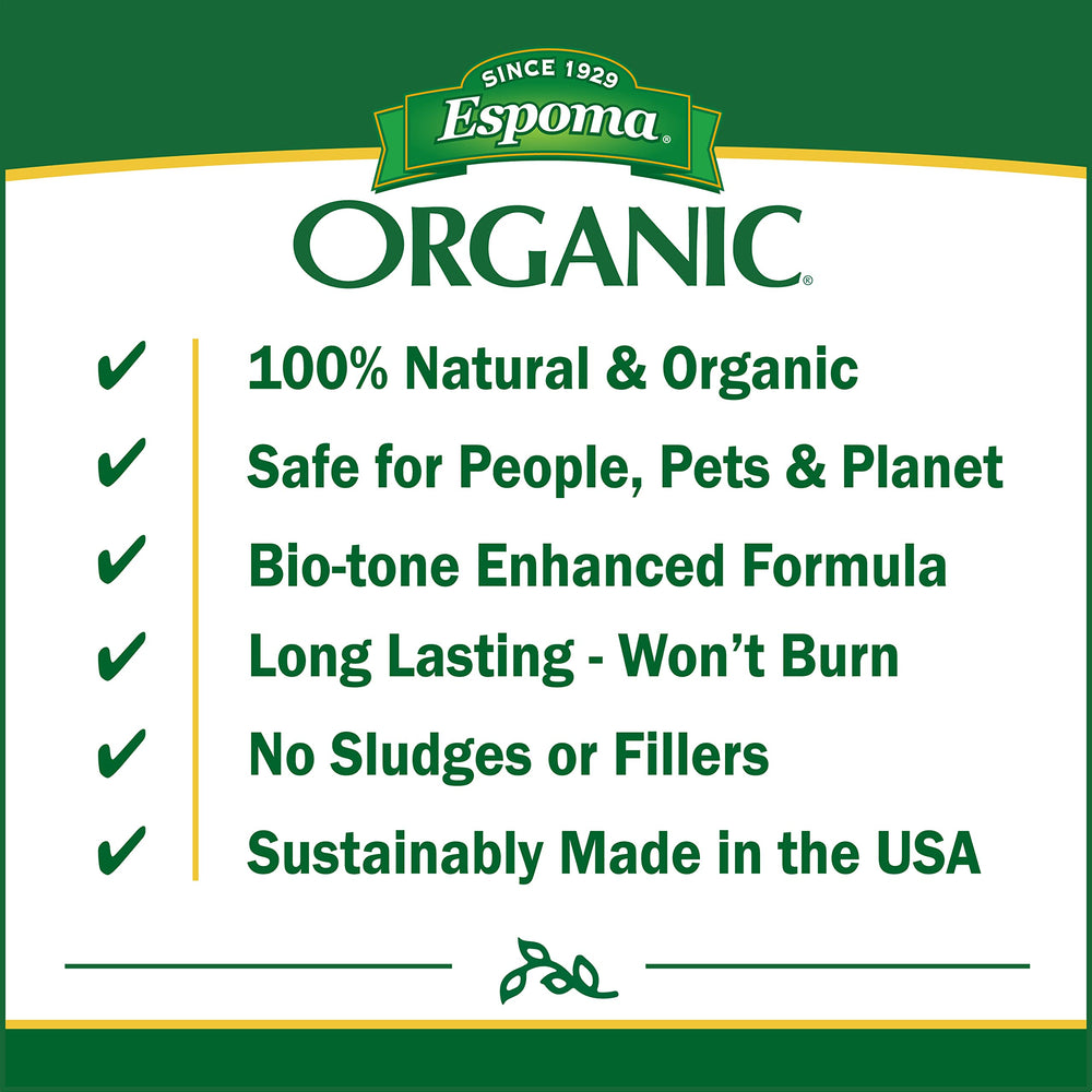 Espoma Tomato-Tone two bags side-by-side indicating season supply benefit