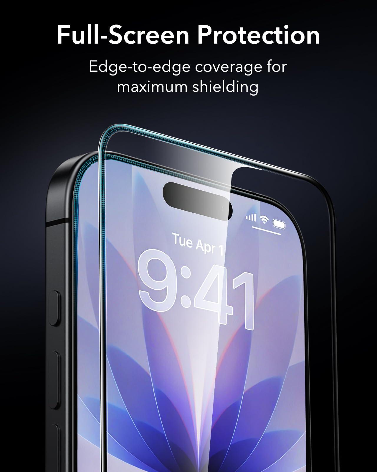 ESR iPhone con protector puesto demostrando protección contra golpes