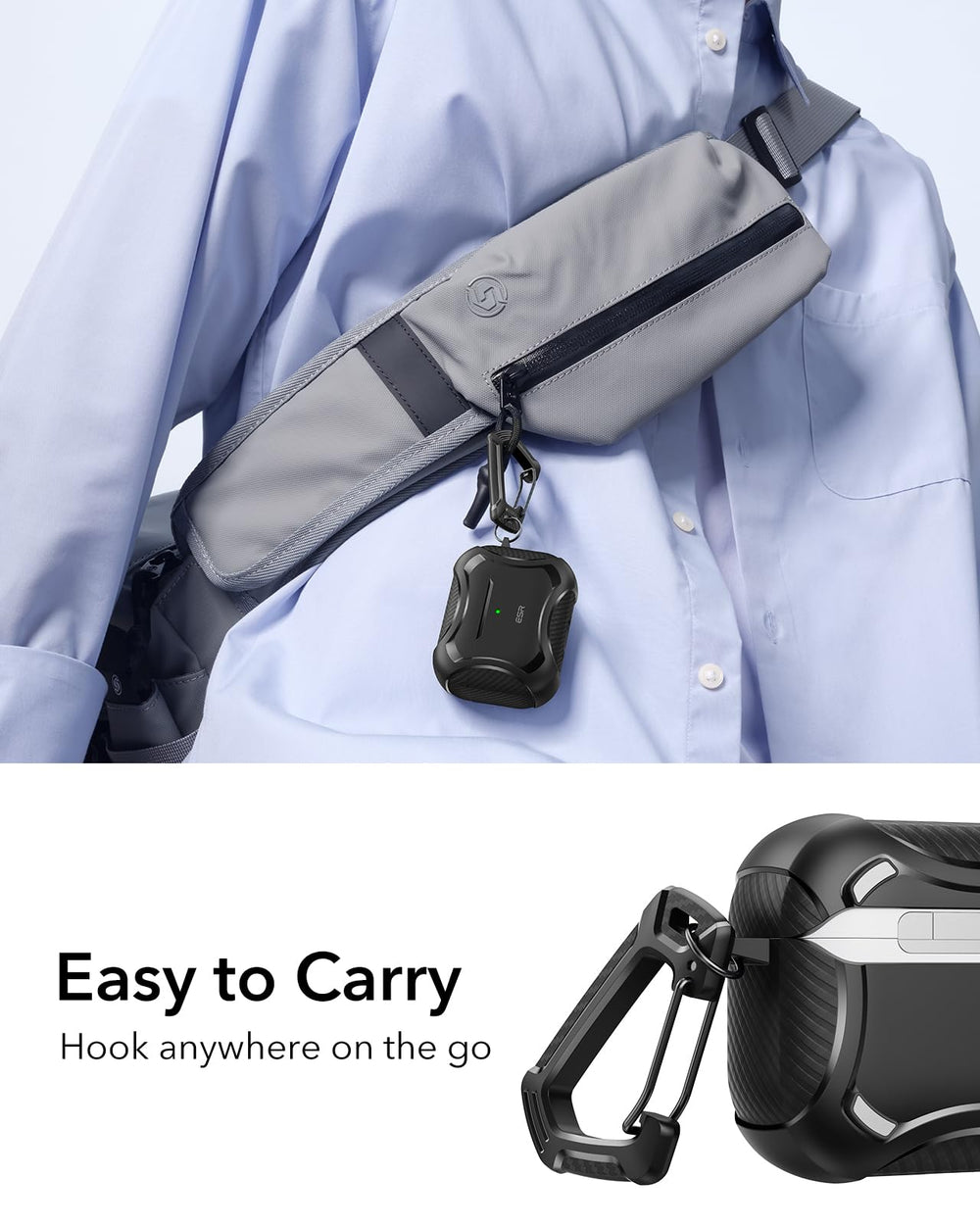 ESR funda dentro de mochila protección en movimiento