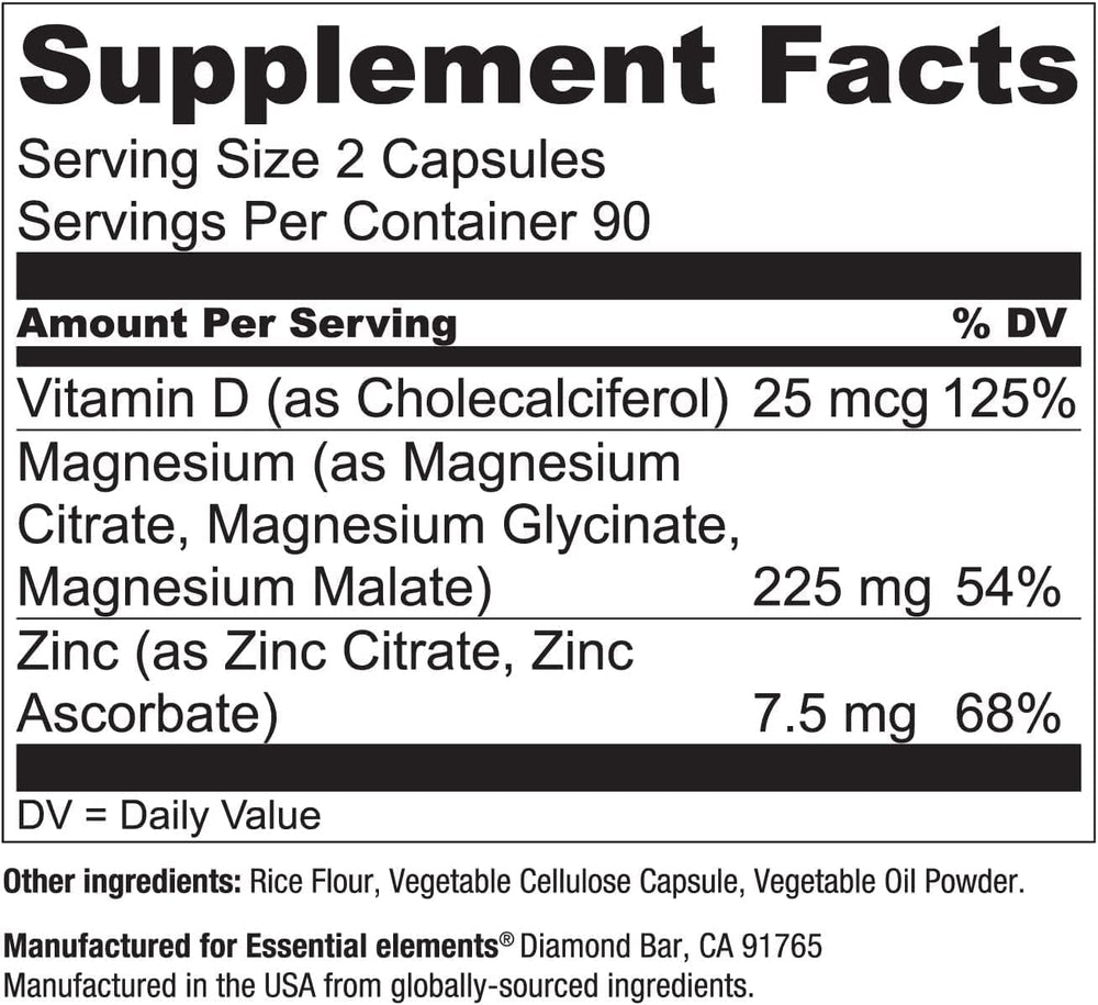 Hand holding capsule to show Essential Elements ease of daily use