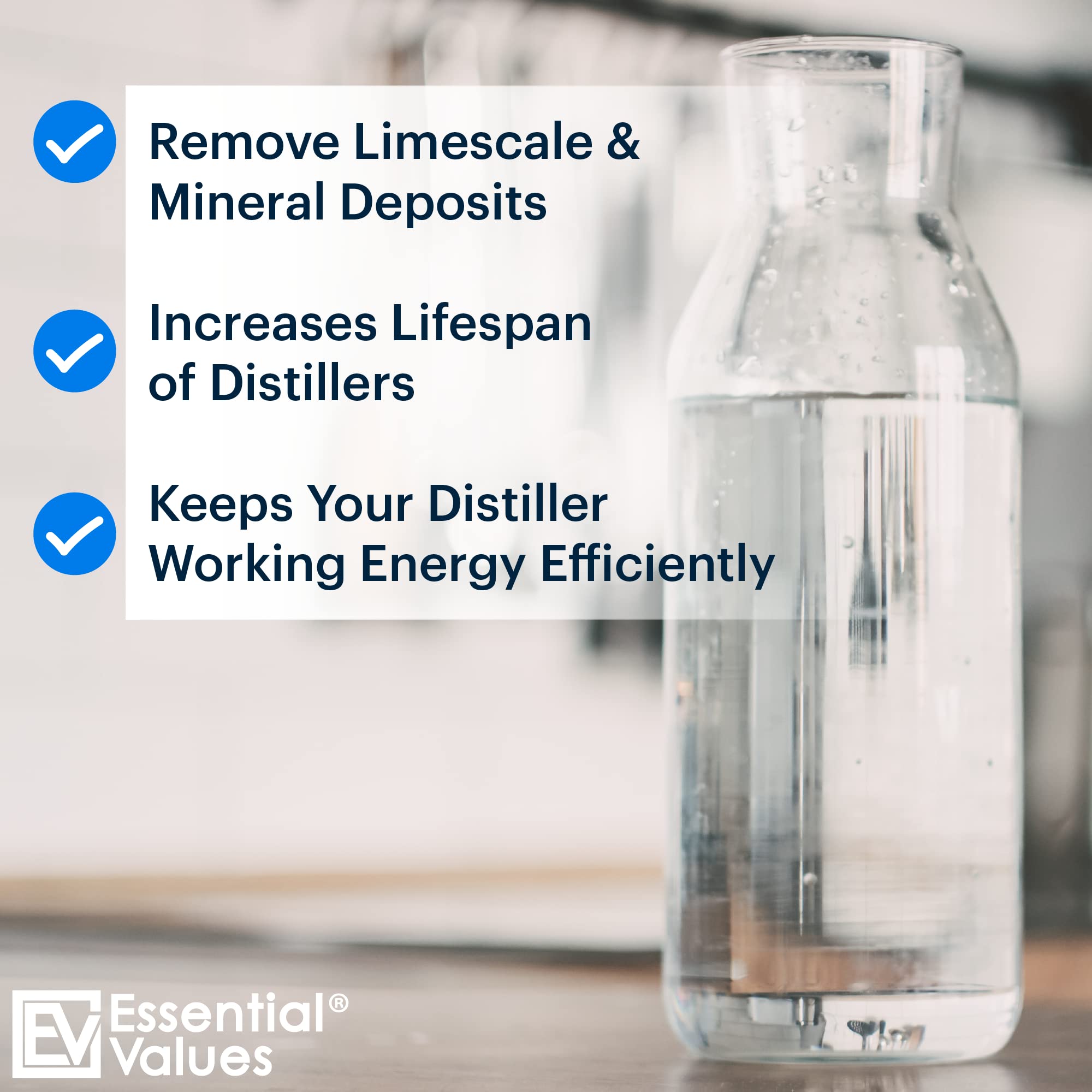 Essential Values en uso dentro de un destilador restaurando rendimiento