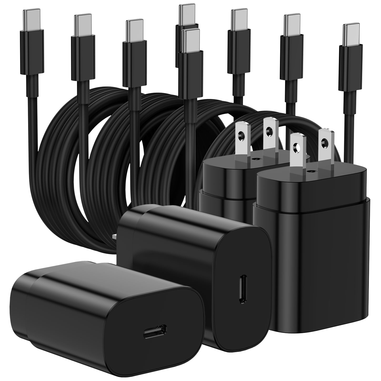 Essri cargador frontal pack 4 muestra cuatro adaptadores compactos y carga rápida