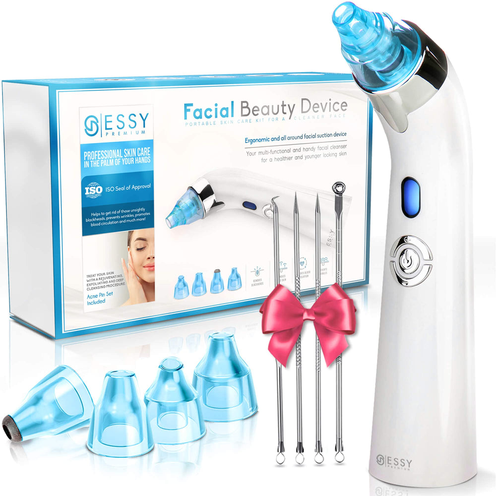 Essy vista frontal del dispositivo azul mostrando su diseño ergonómico y control