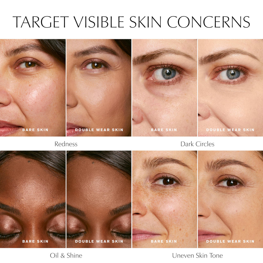 Estée Lauder etiqueta con ingredientes clave indicando beneficios equilibrantes
