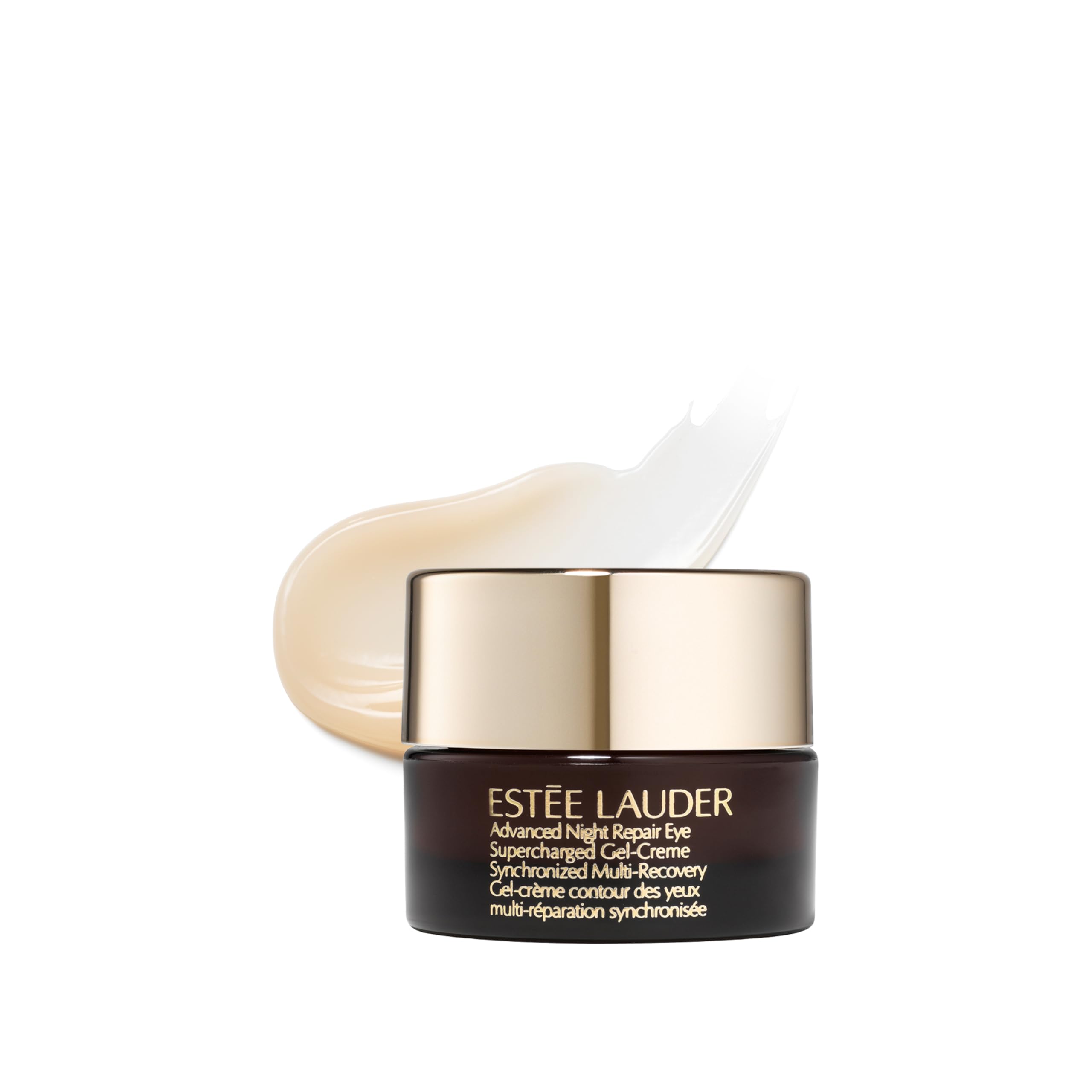 Estée Lauder gel-crema frente del empaque mostrando tamaño viaje y beneficio iluminador