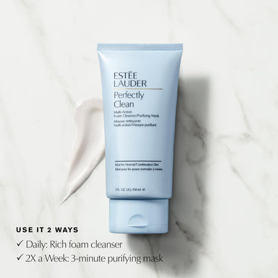 Estée Lauder moisture mask being applied, illustrates quick hydration benefit