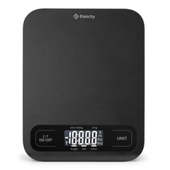 Etekcity báscula frontal mostrando su superficie amplia y capacidad 5 kg