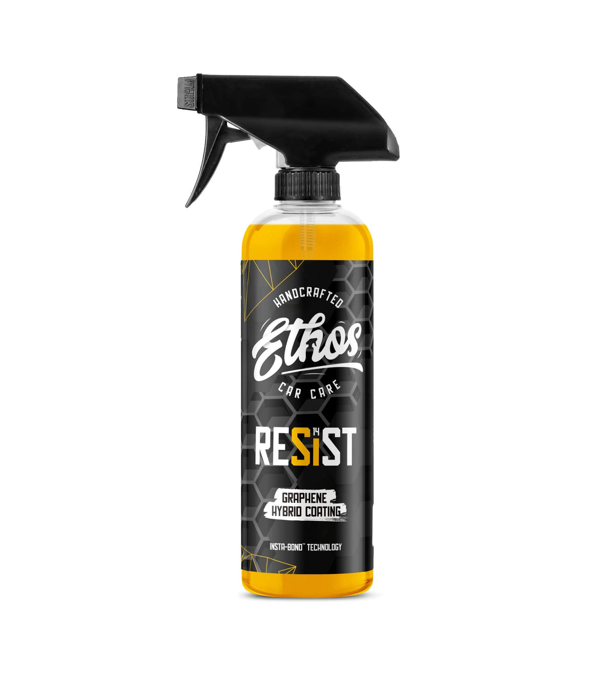 Ethos Handcrafted Car Care envase frontal mostrando el diseño y facilidad de uso
