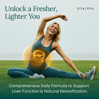 Etta Vita opened capsule powder showing zeolite chlorella blend and purity