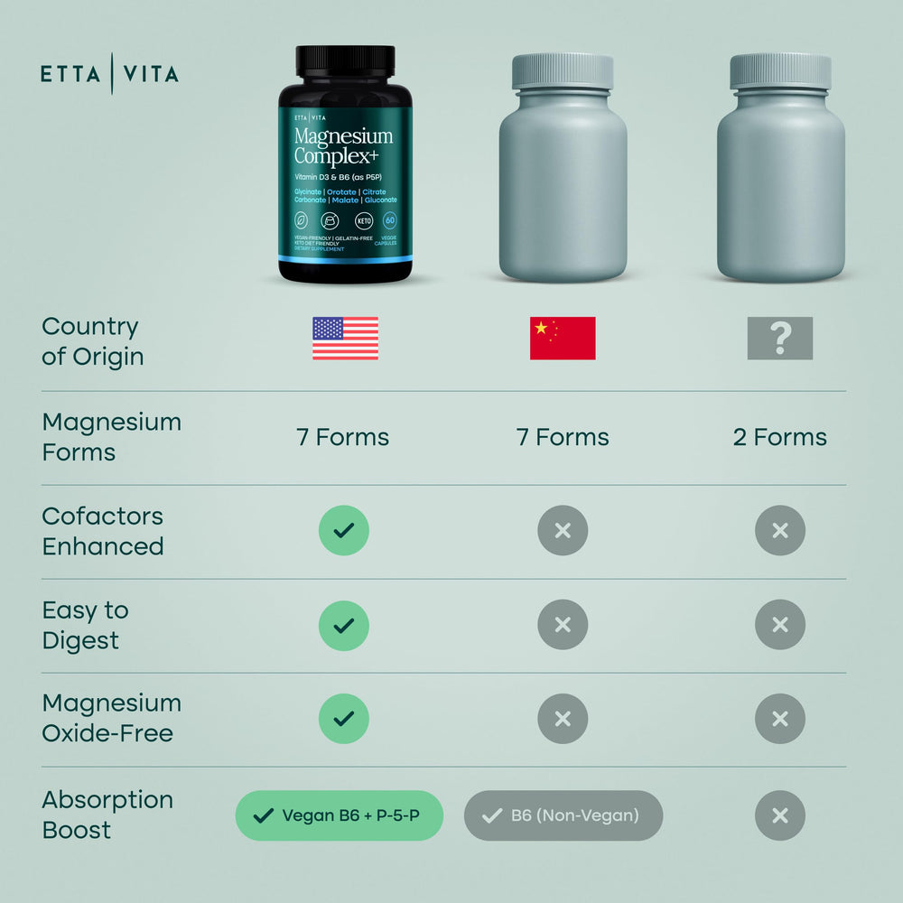Etta Vita etiqueta nutricional enfocada mostrando ingredientes clave