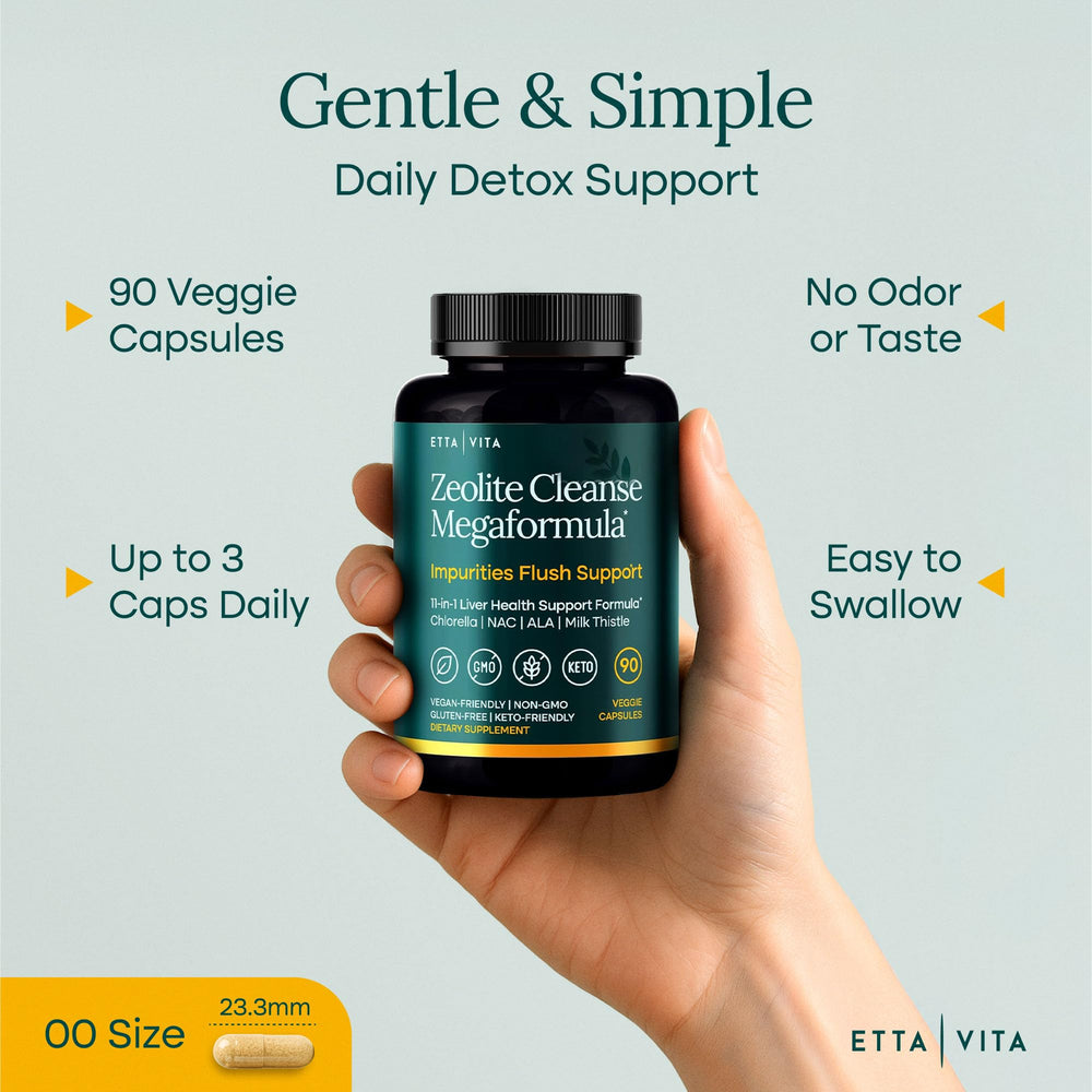 Etta Vita nutrition label close-up showing supplement facts for transparency