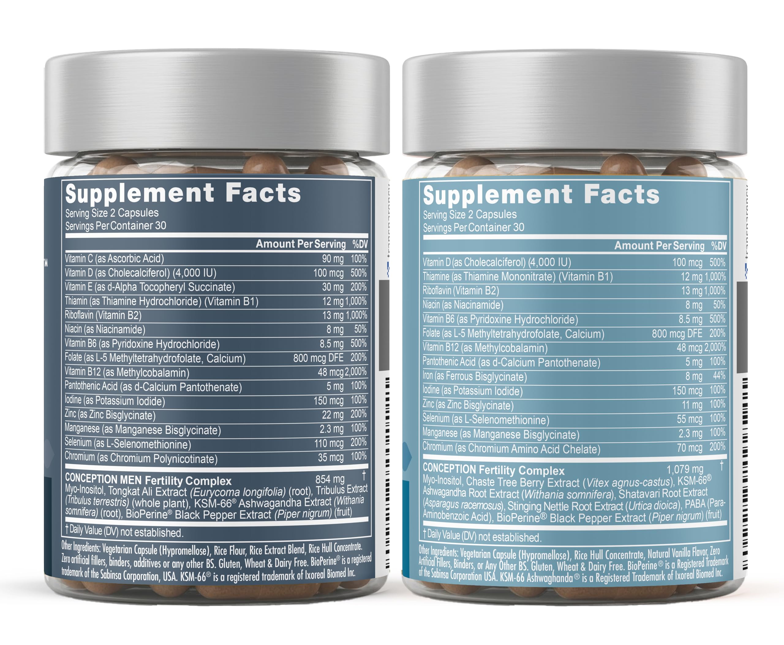 Eu Natural lifestyle image of couple taking supplements together for coordinated routine