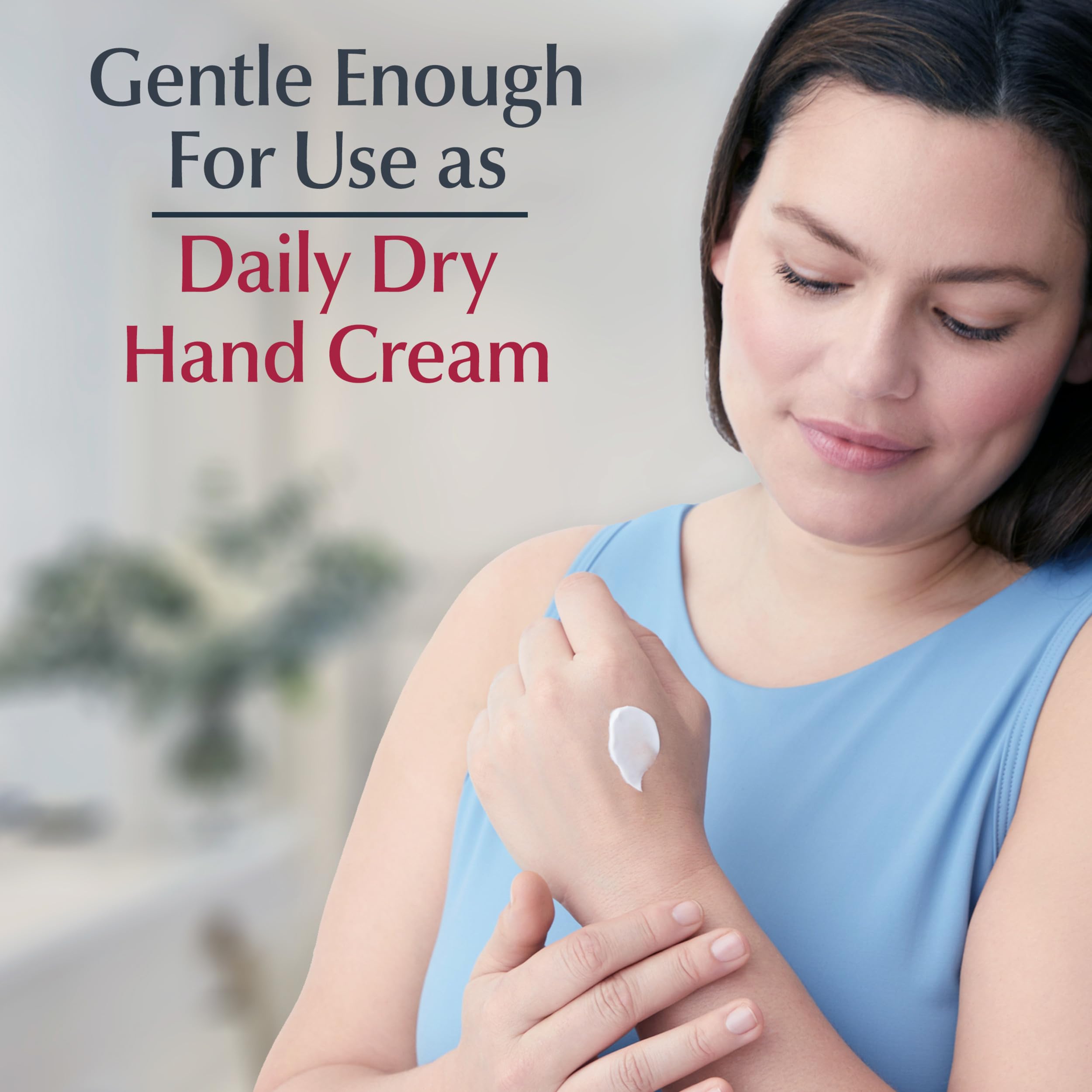 Eucerin piel de manos tras uso mostrando aspecto suave y protegido