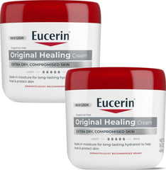 Eucerin crema reparadora frente del tarro mostrando envase y cantidad