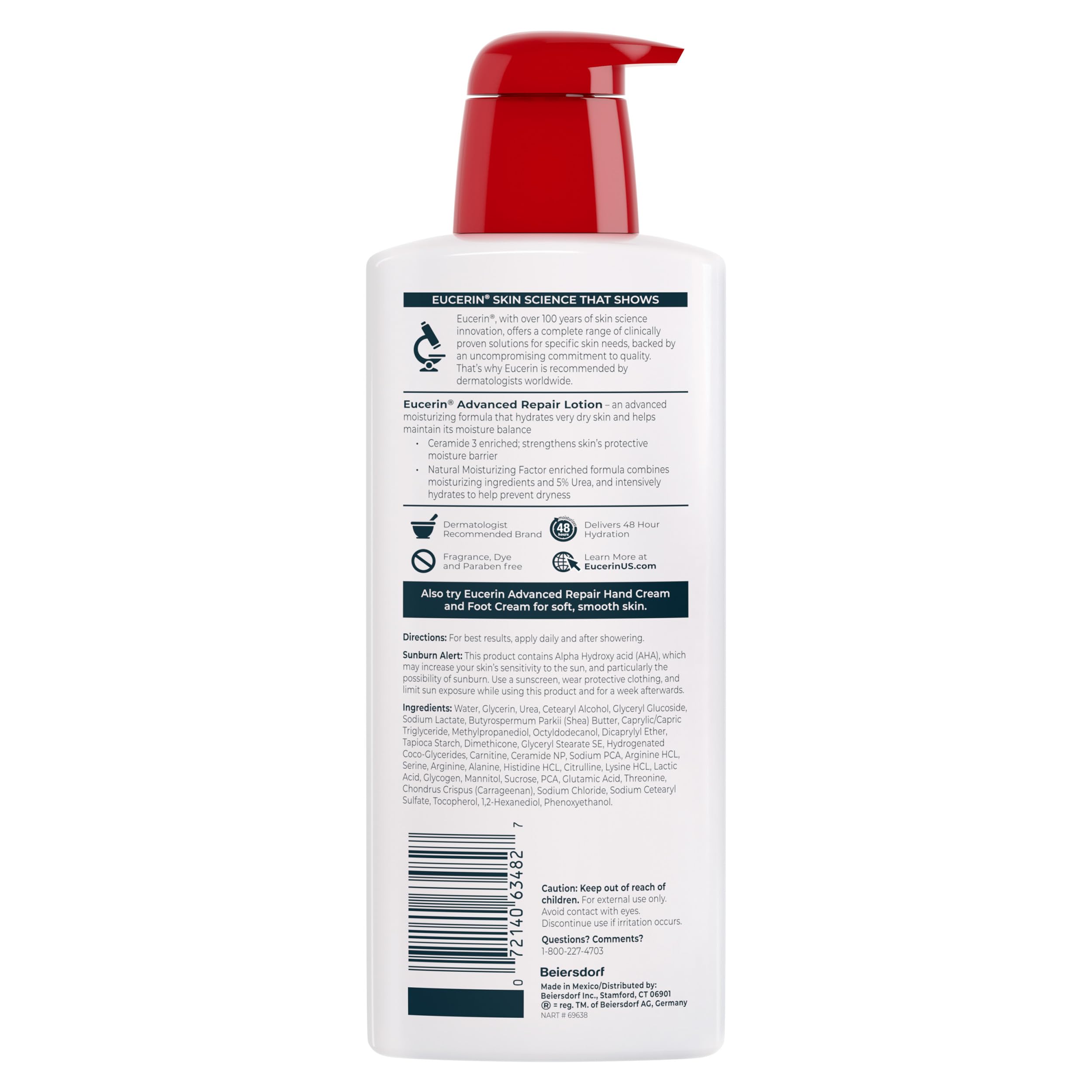 Eucerin ambientación de baño mostrando rutina diaria calmante