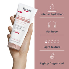Eucerin aplicación en brazo demostrando absorción rápida